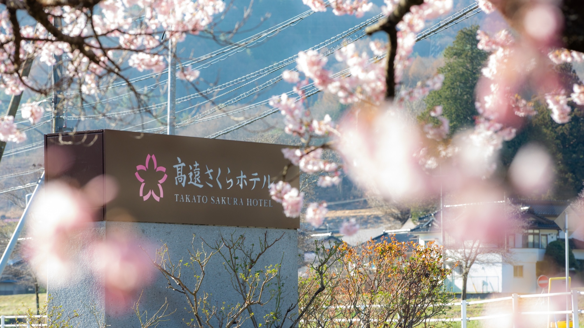 *当館のシンボルであるかわいらしい桜のマークが目印です。