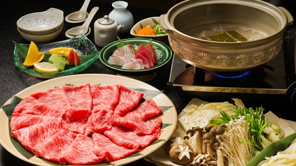 ＜松阪牛200ｇ＞【しゃぶしゃぶ鍋コース】会席が苦手な方にお勧め♪お鍋とご飯でしっかり満腹