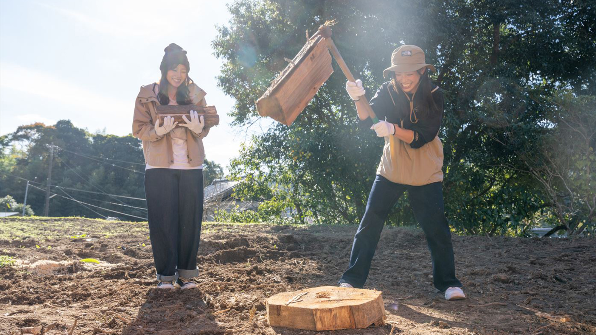 【薪割り体験】