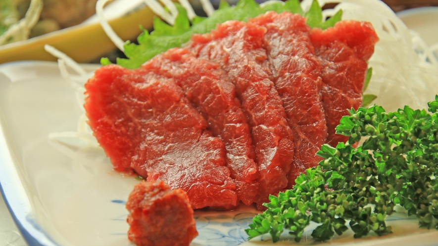 ◆【お食事】会津の郷土食・馬刺しをお楽しみください