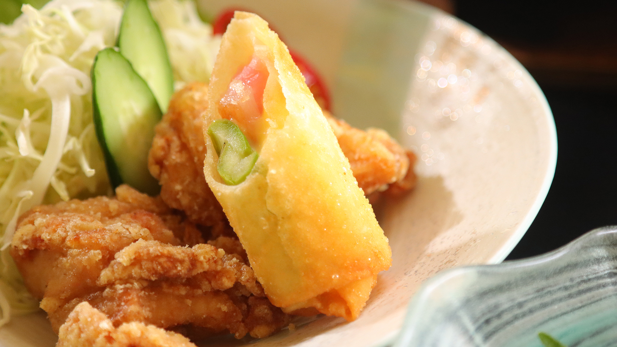 【食事】夕食　ビジネスプラン  鶏唐春巻き