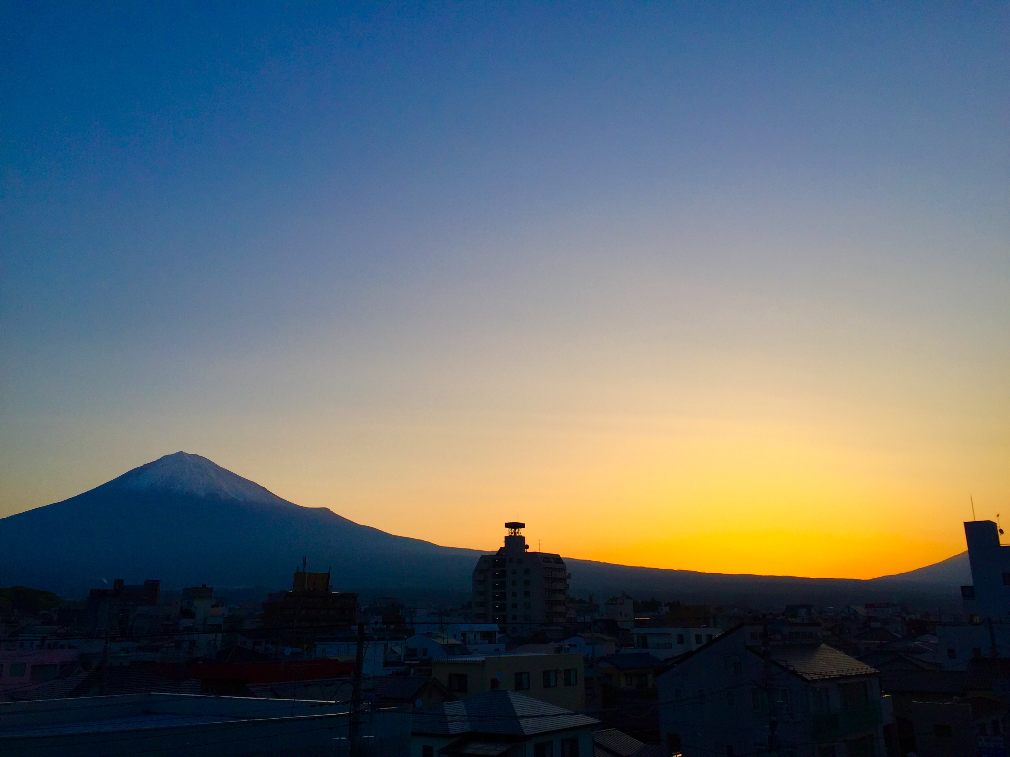 かめや旅館　客室からの富士山