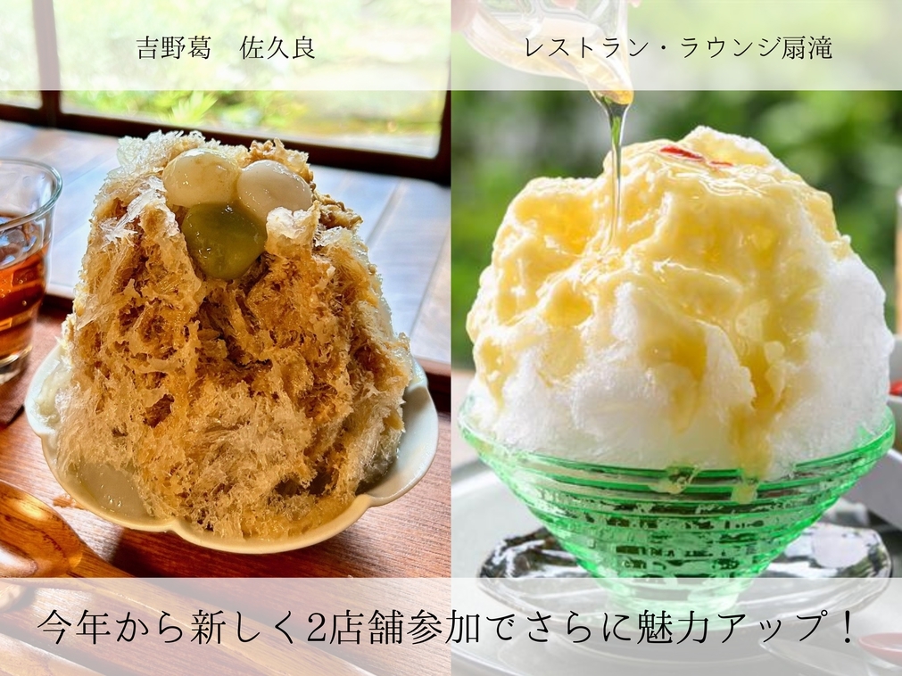 【ひんやり涼体験】厳選5店舗で使える1100円分かき氷チケットで氷のまち・奈良を楽しもう！（朝食付）