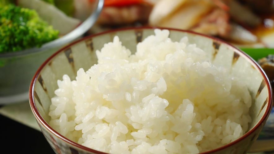 ◆【料理】自家製米。甘くてツヤツヤのおいしさを是非味わっていただきたいです