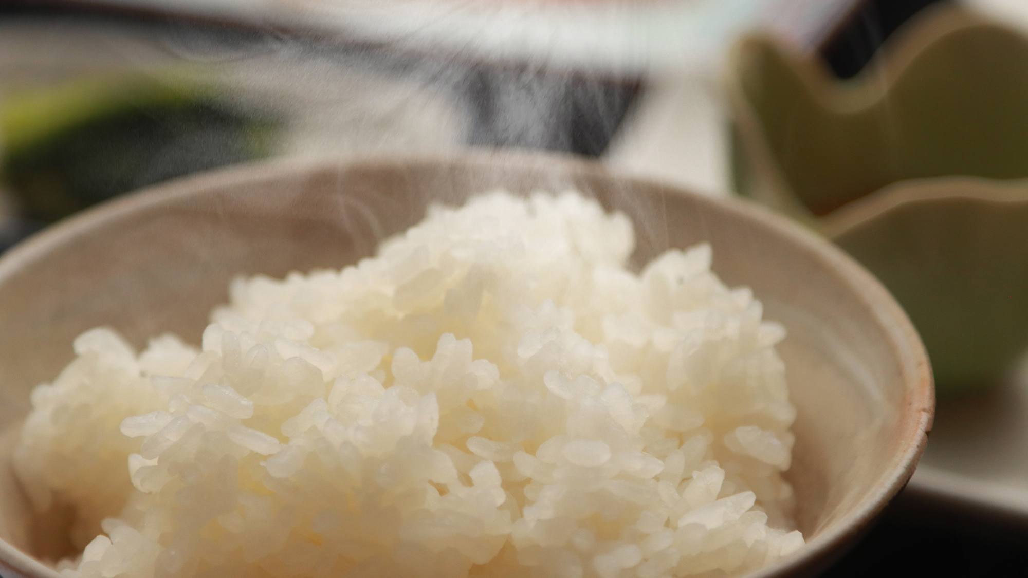 【料理】 自家製米のほかほかごはん