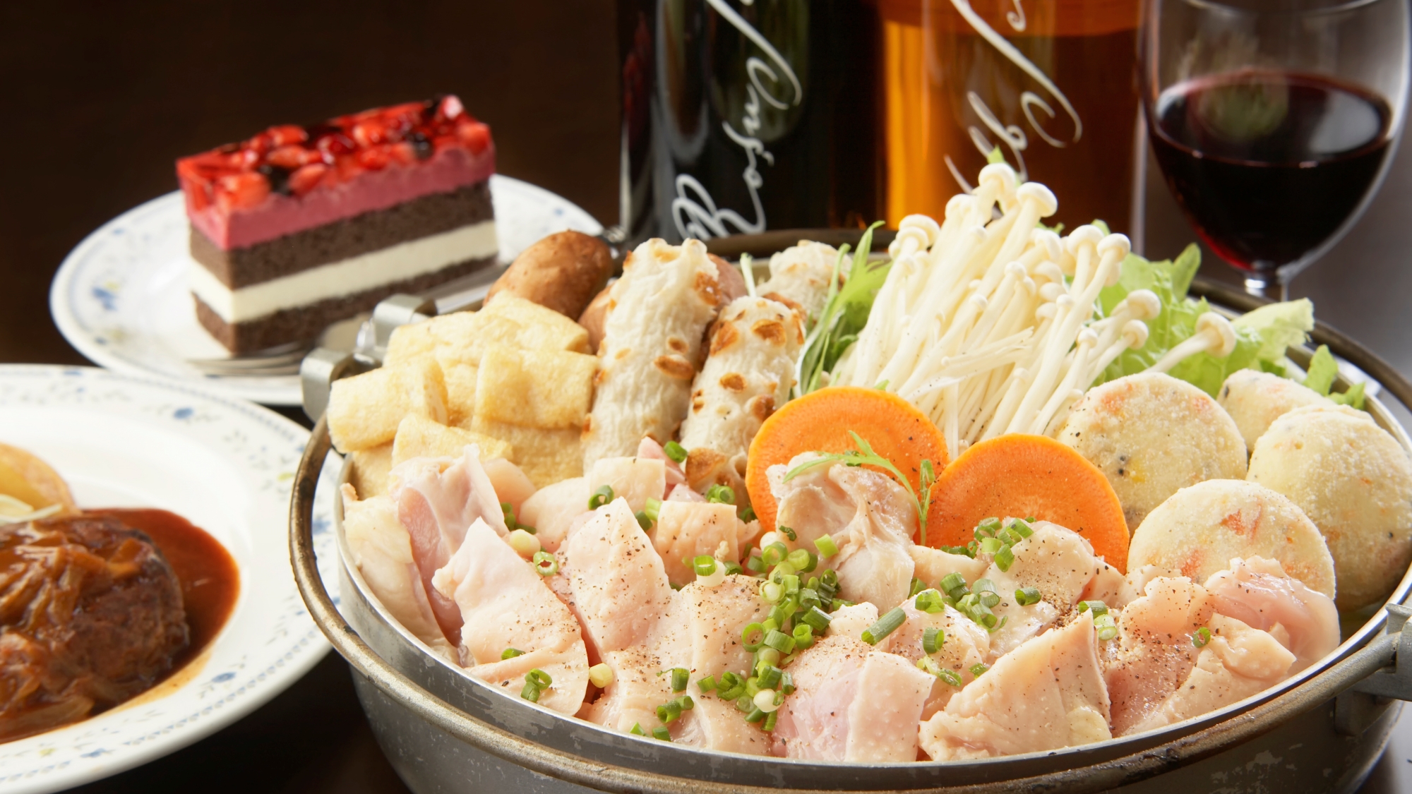 *夕食一例/湯上がりに、一日の疲れを癒すあたたかなお鍋をどうぞ！