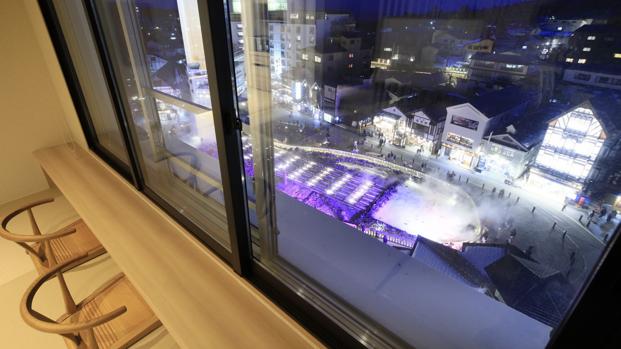 湯畑側エグゼクティブルーム　和室からの眺め