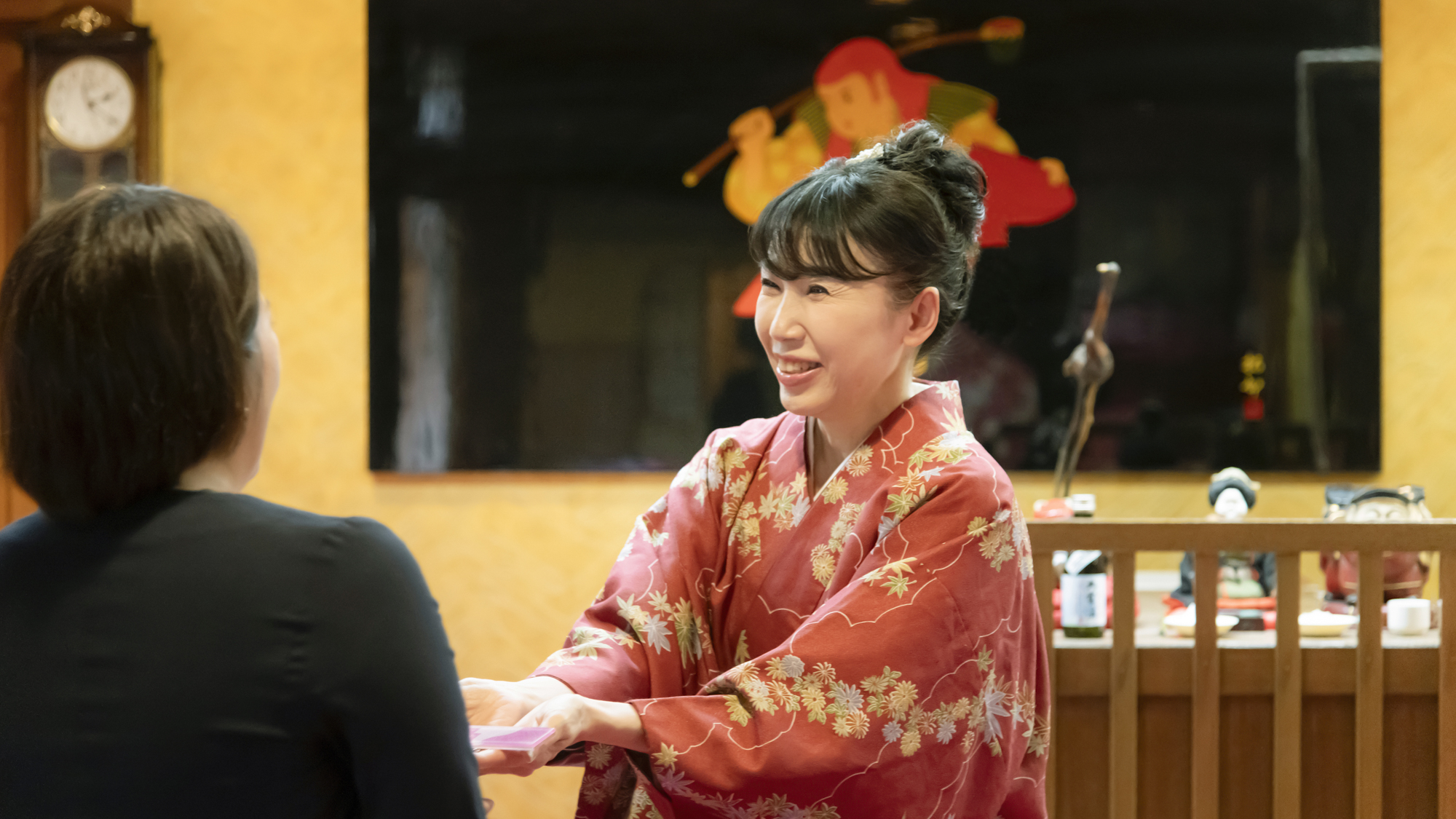 *スタッフ／素敵な笑顔でお出迎えいたします。