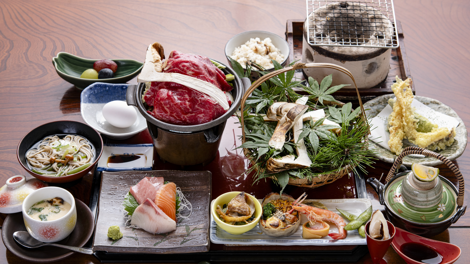 *夕食一例（松茸）／秋限定の松茸尽くしのプランです