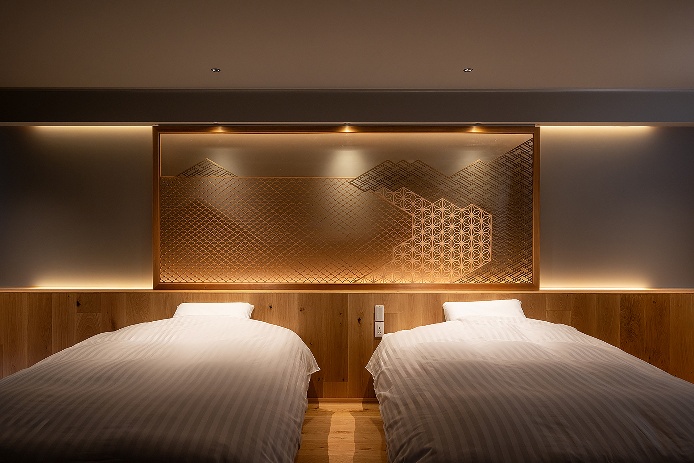 露天風呂付き特別客室　組子細工