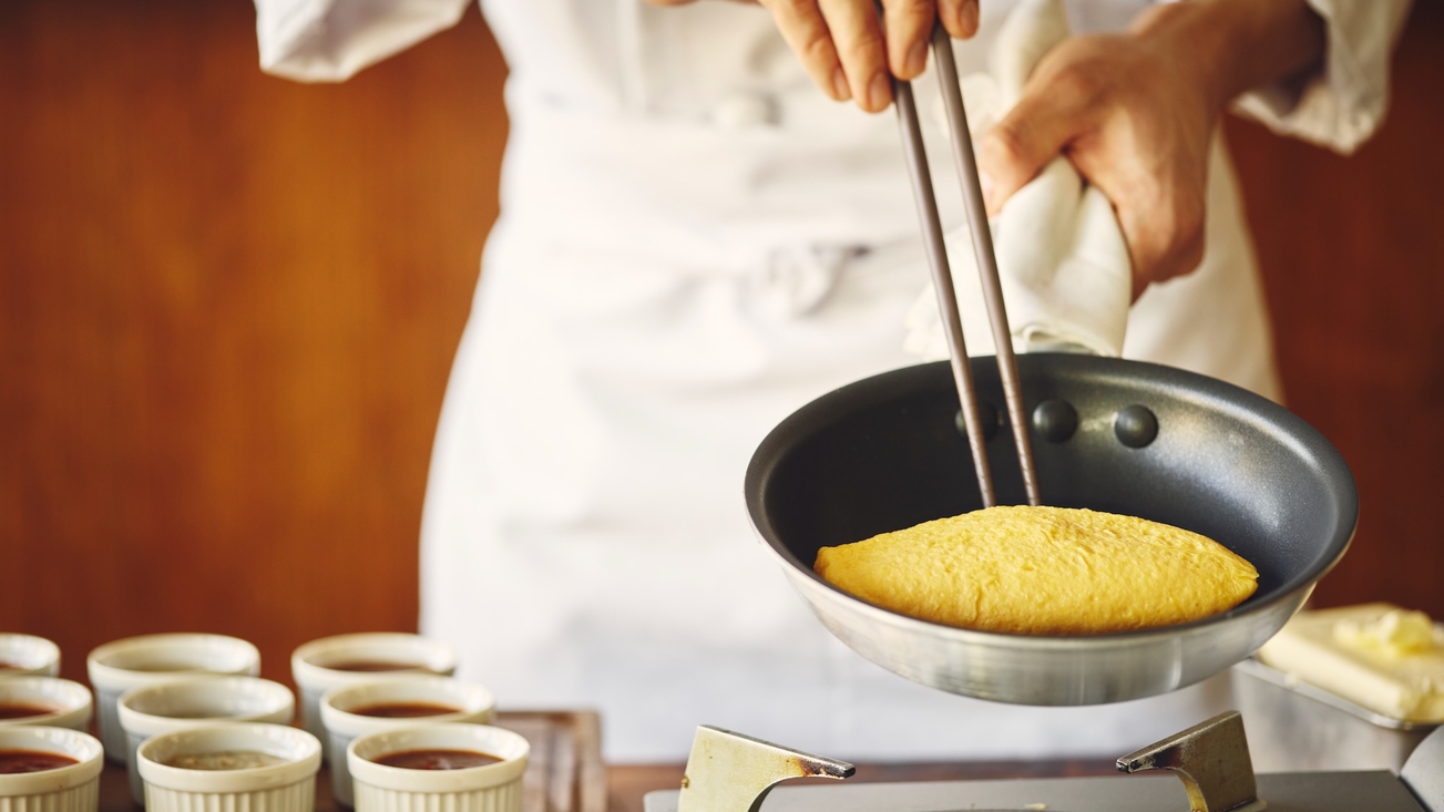 【朝食】ANAクラウンプラザ 特製オムレツ　＜ライブキッチン＞