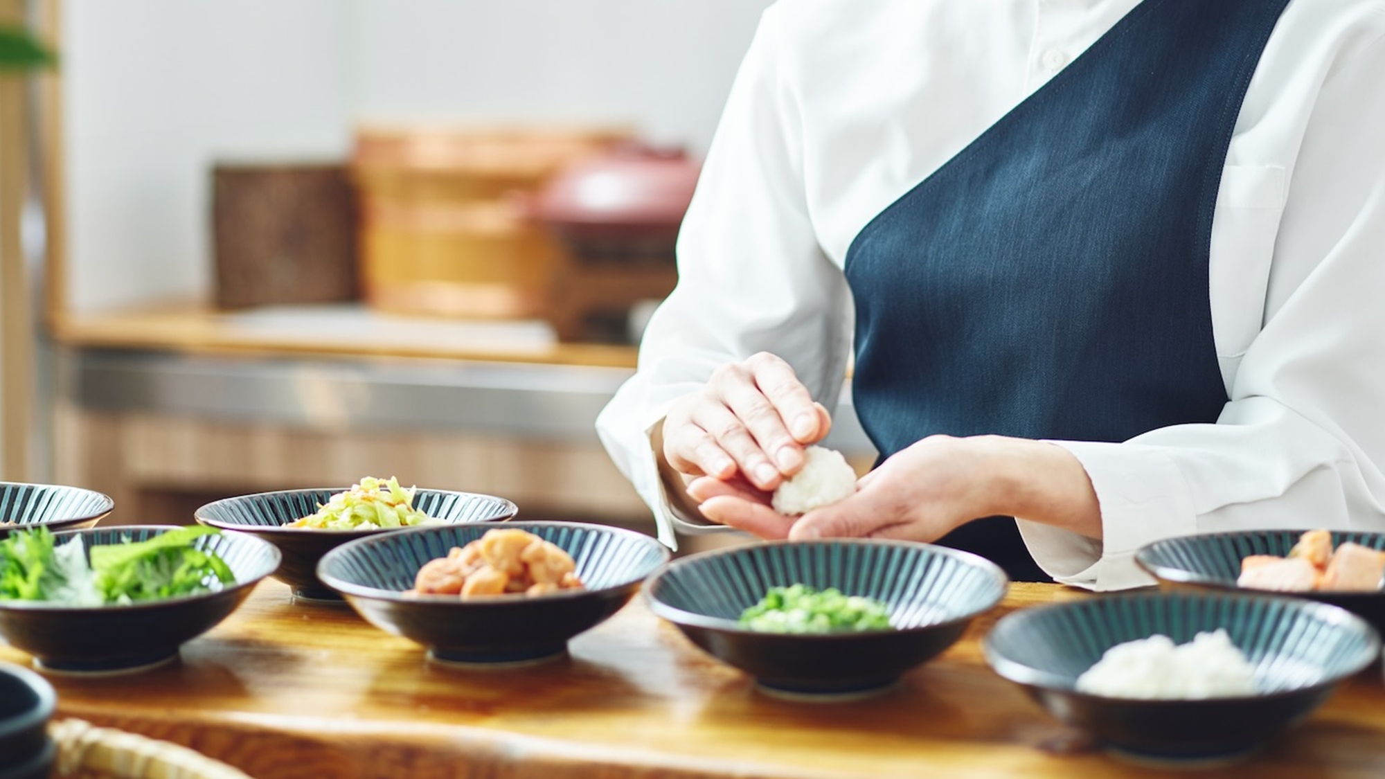 【朝食】ご褒美おむすび　＜ライブキッチン＞
