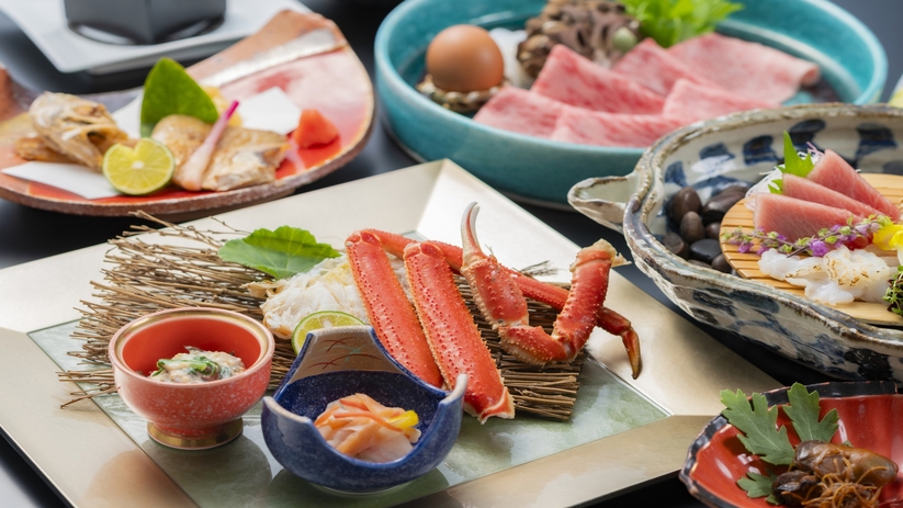 【食に感動を！】冬の高級食材の共演「特選会席」◆＜新潟県産和牛のすき焼き鍋＞と＜のどぐろ塩焼き＞