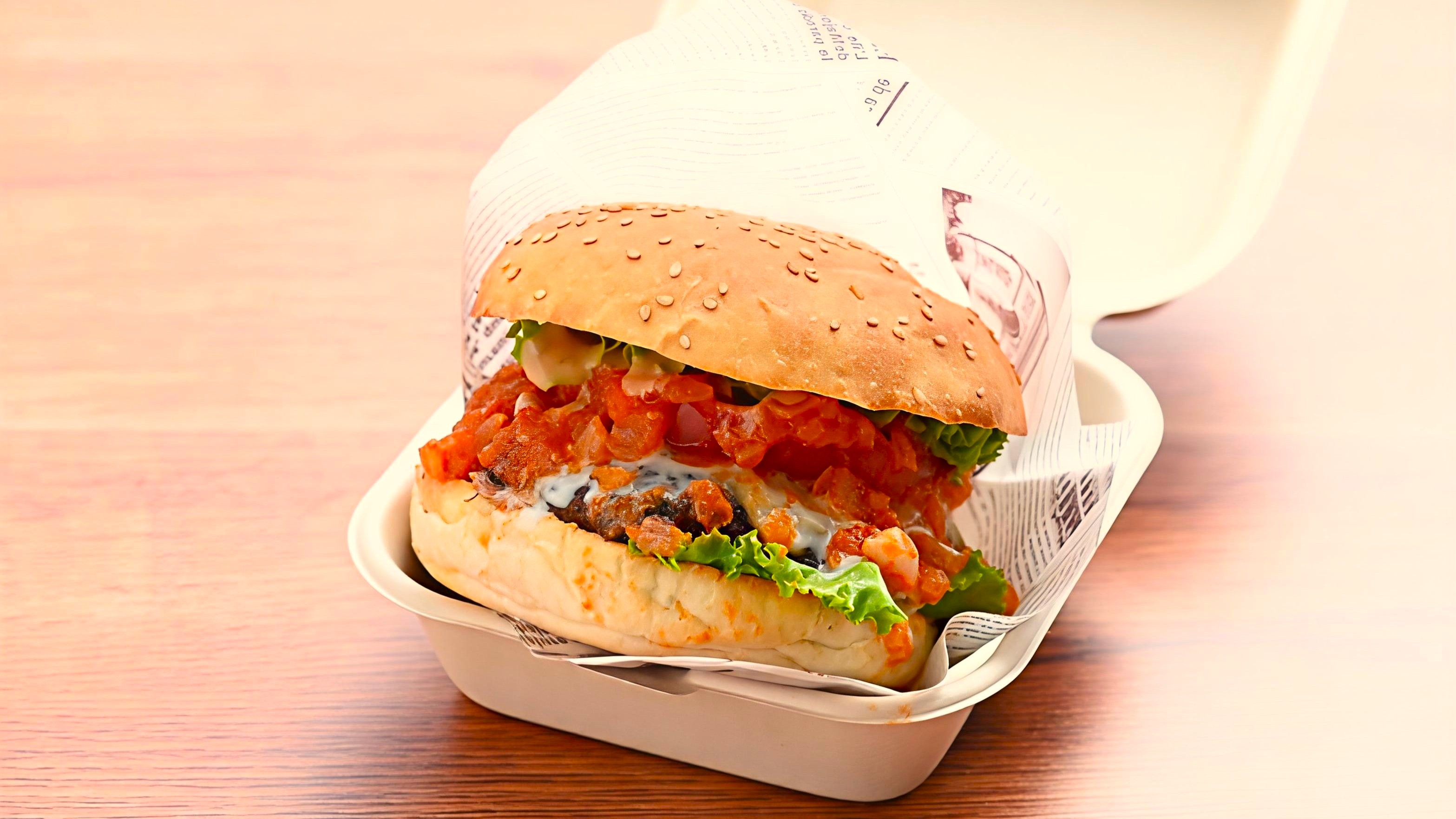 花月本気のハンバーガー