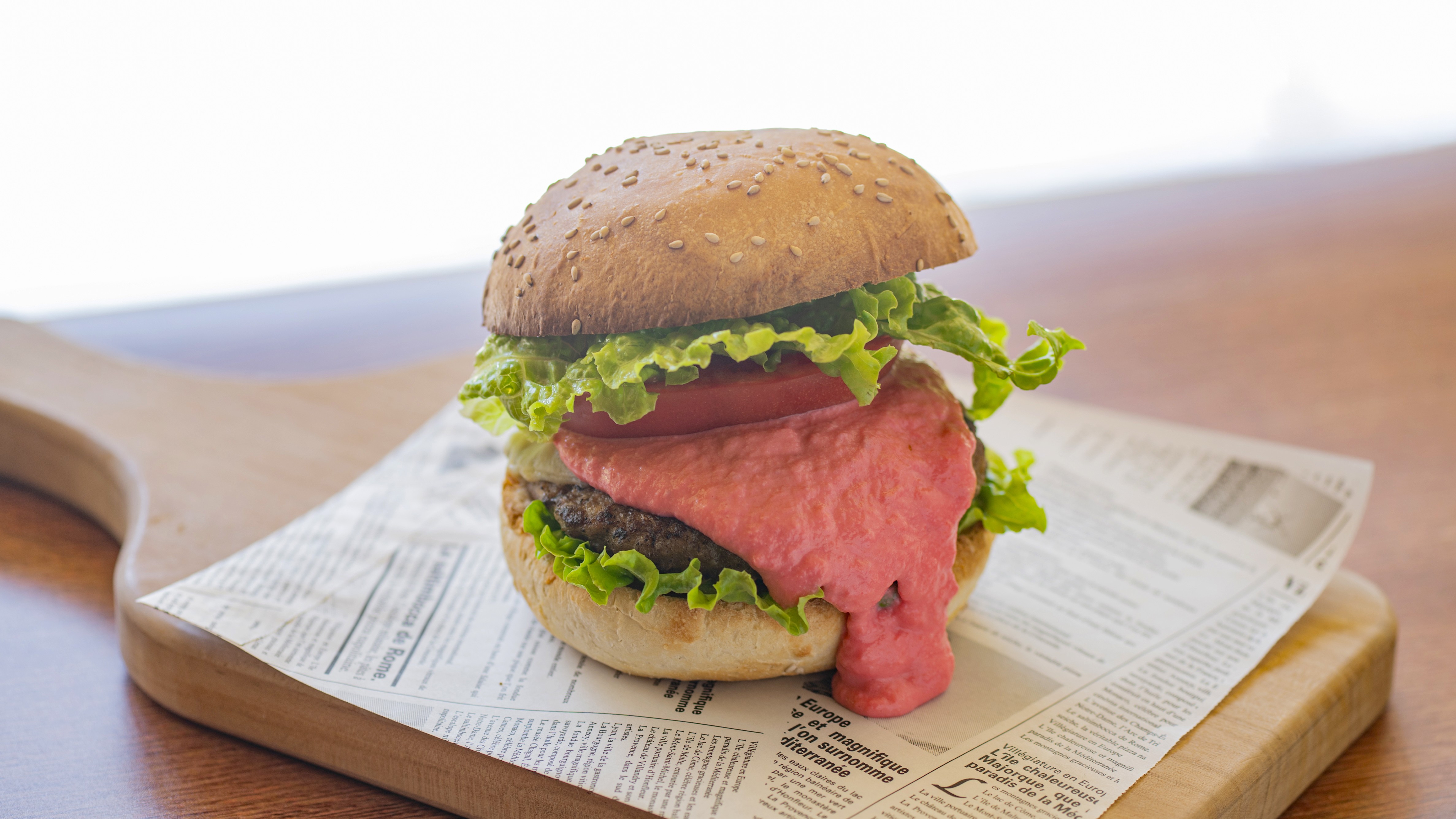 花月の本気さくらハンバーガー
