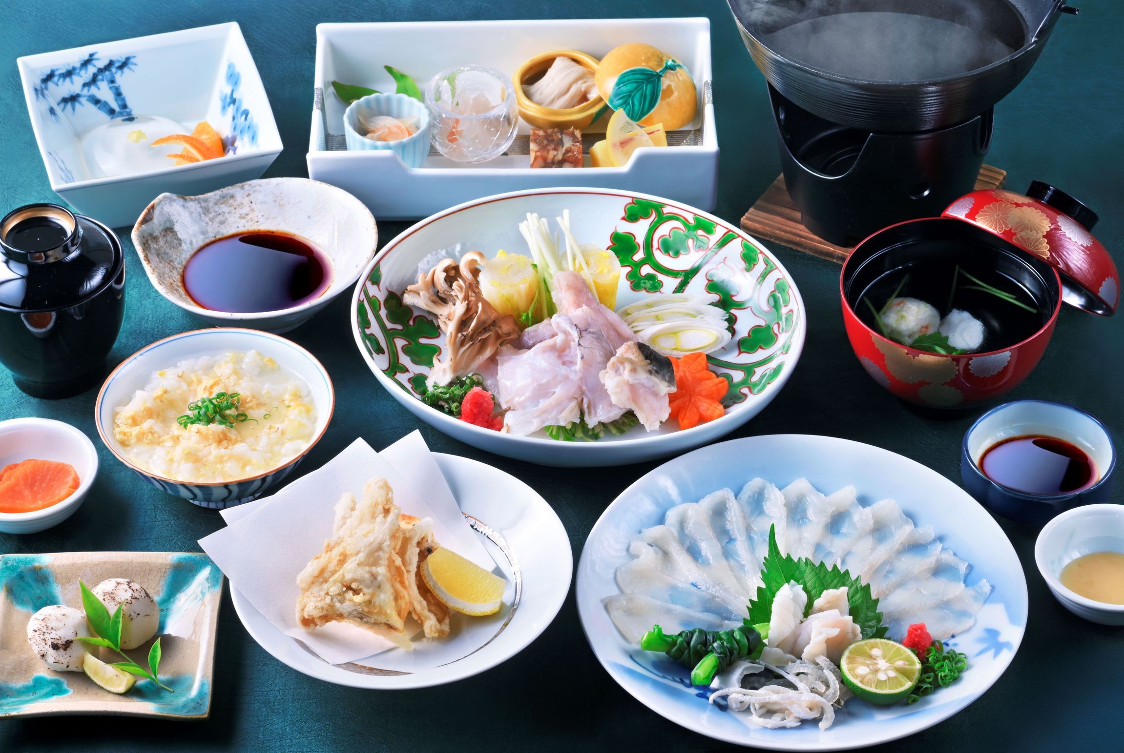 日本料理「綵」〜あやぎぬ〜１２月〜２月限定☆長崎産トラフグ会席料理（ひれ酒付き）プラン【1泊2食】