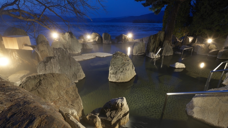 あかん遊久の里鶴雅 本館 庭園露天風呂 鹿泉の湯
