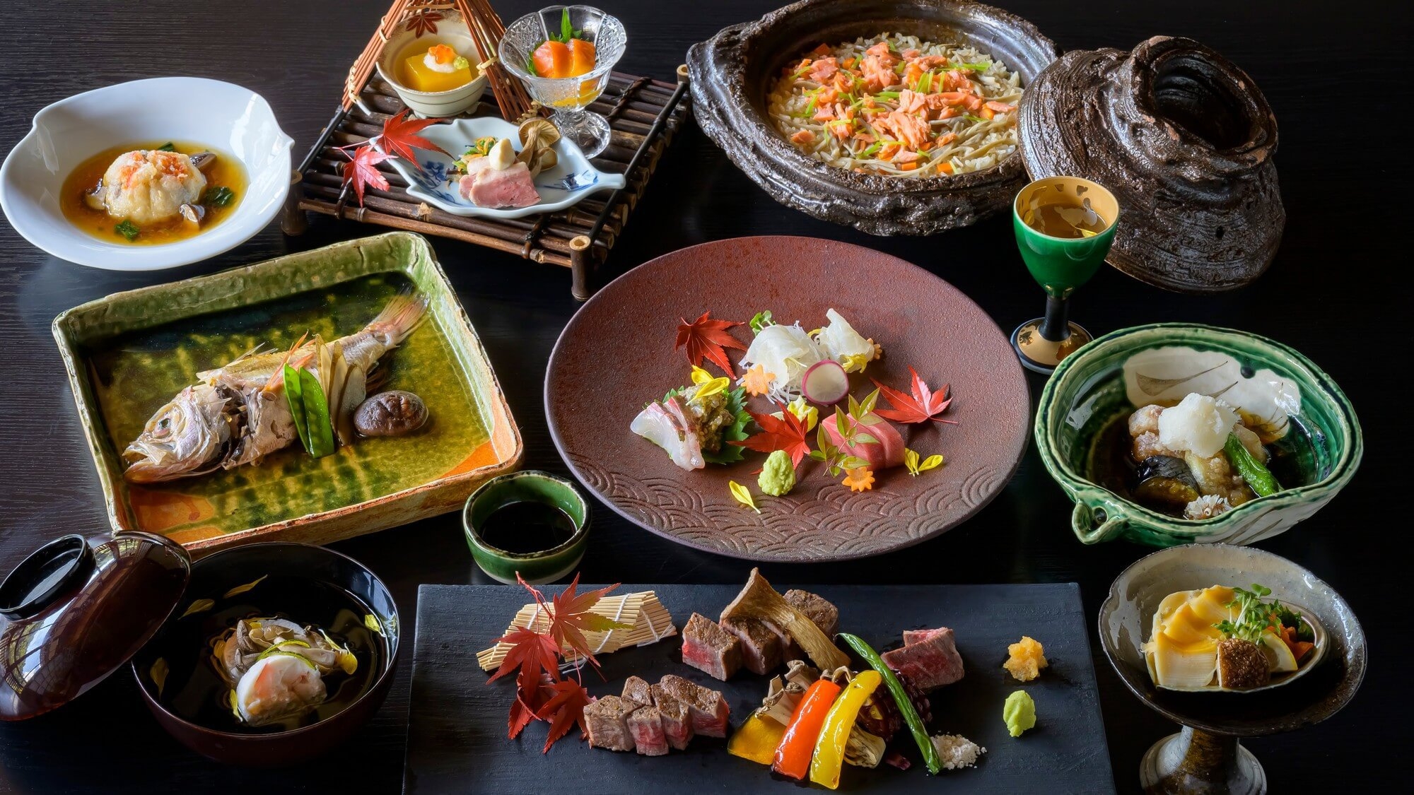【和の極み会席】鳥取県産和牛ほか、山陰が誇る美味の豪華饗宴〜旅館大橋最上級の会席コース