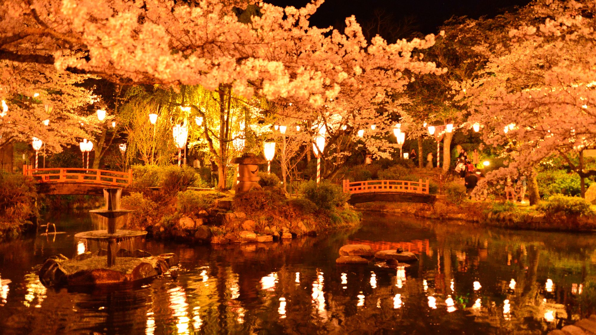 打吹公園。当館から車で約20分。さくらの名所100選に選ばれた山陰随一の桜の名所。