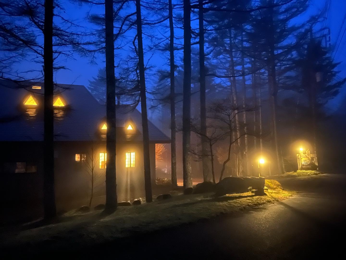 霧の夕方
