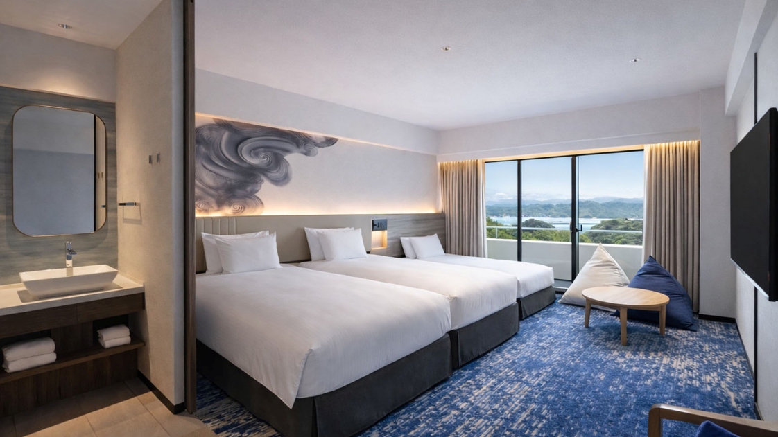 【26年4月リニューアル】ファミリースーペリアツインルーム　イメージ※実際のお部屋とは異なります