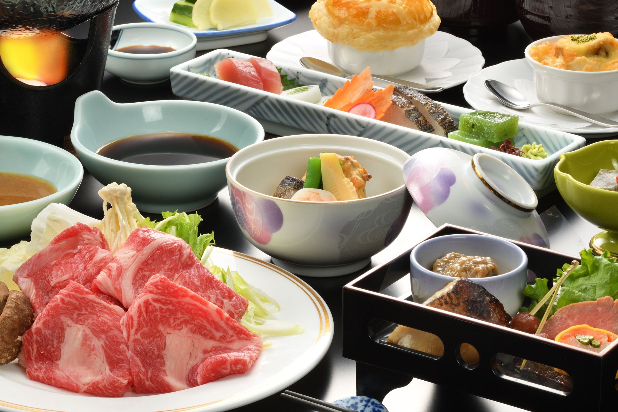 蔵王牛しゃぶしゃぶ会席【蔵王牛120ｇ】