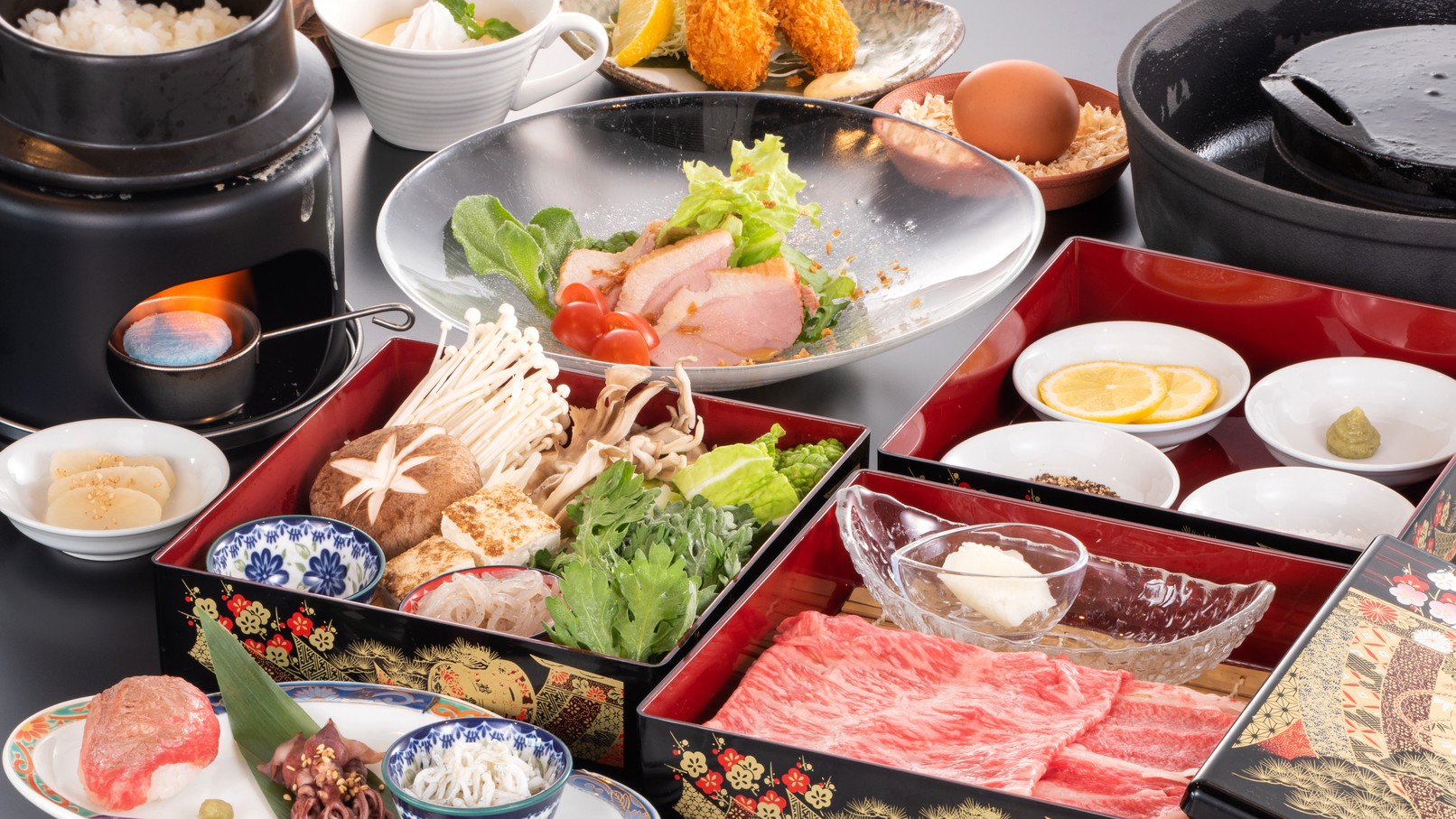 【夕・朝食付】美し国三重のグルメを贅沢に堪能出来る！　松阪牛すき焼きコースプラン