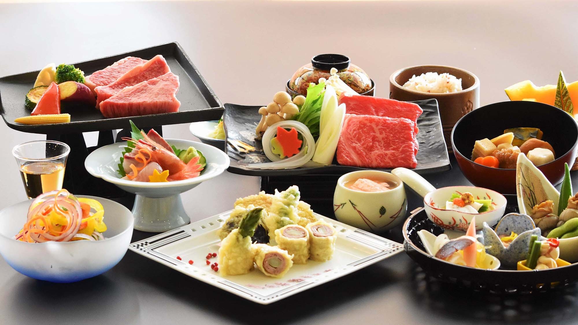 ＜1日1組限定＞ReFaグッズ付★「左きき限定プラン」夕食『能登牛会席』＆『能登海会席』をシェア