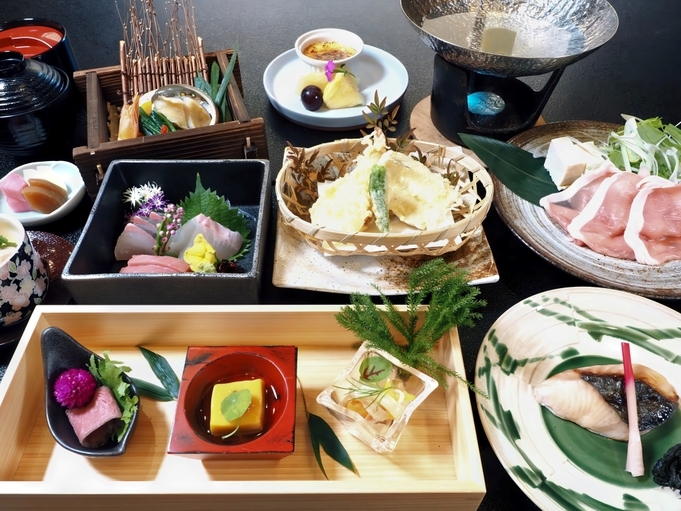 奈良県産  大和ポークのしゃぶしゃぶ会席 【２食付き】