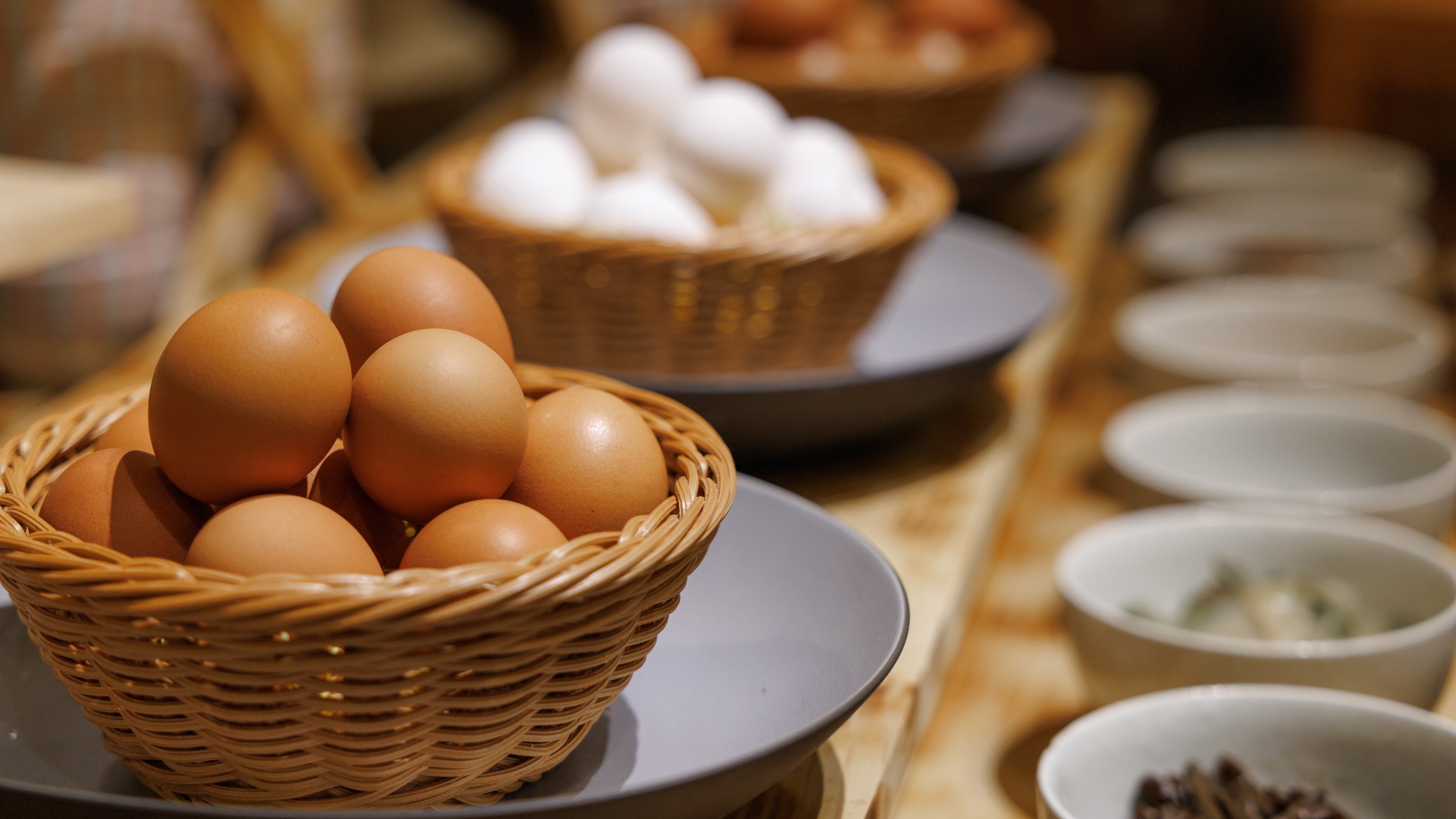朝食バイキングイメージ　◇奈良県産のお米と３種類以上の生卵で卵かけご飯の食べ比べを◇