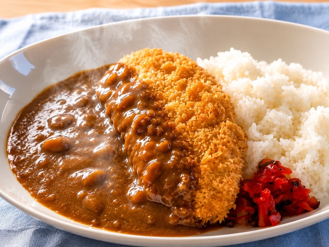 【夕食付】湯上がりのご褒美カツカレー／朝は無料軽食付き