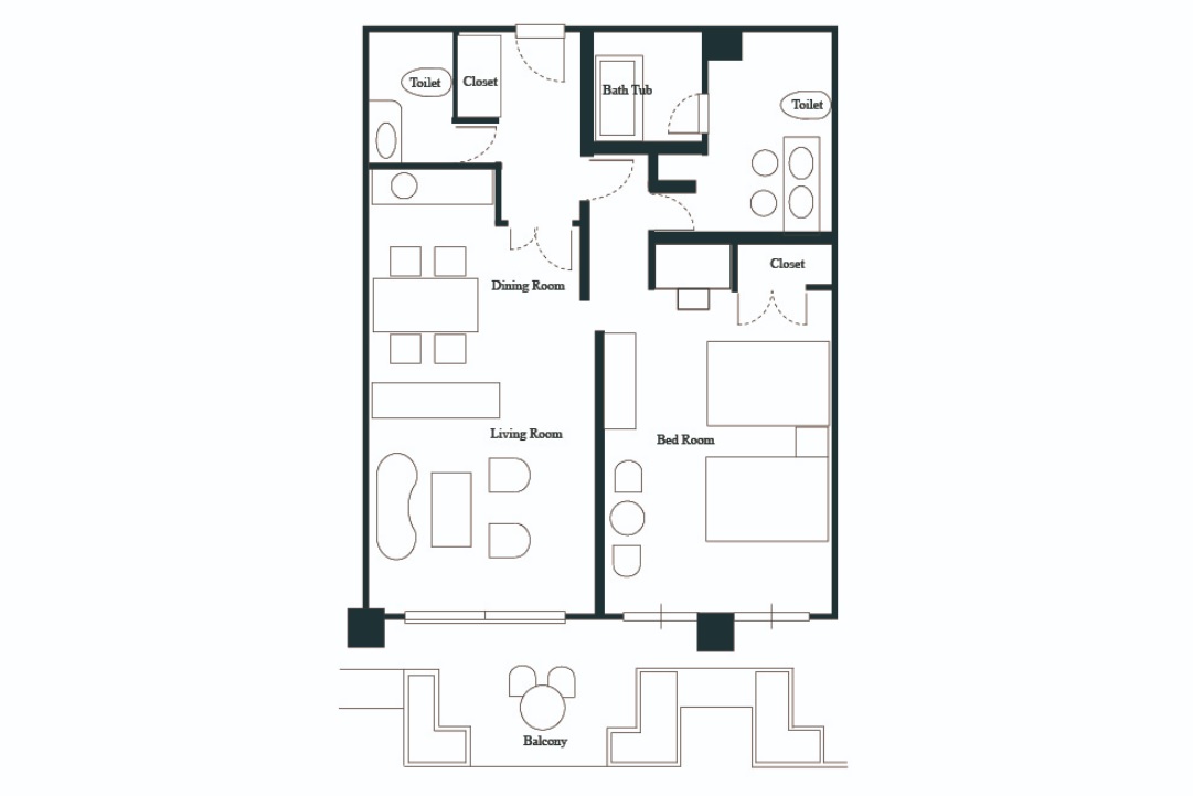 クラブスイートルーム　平面図