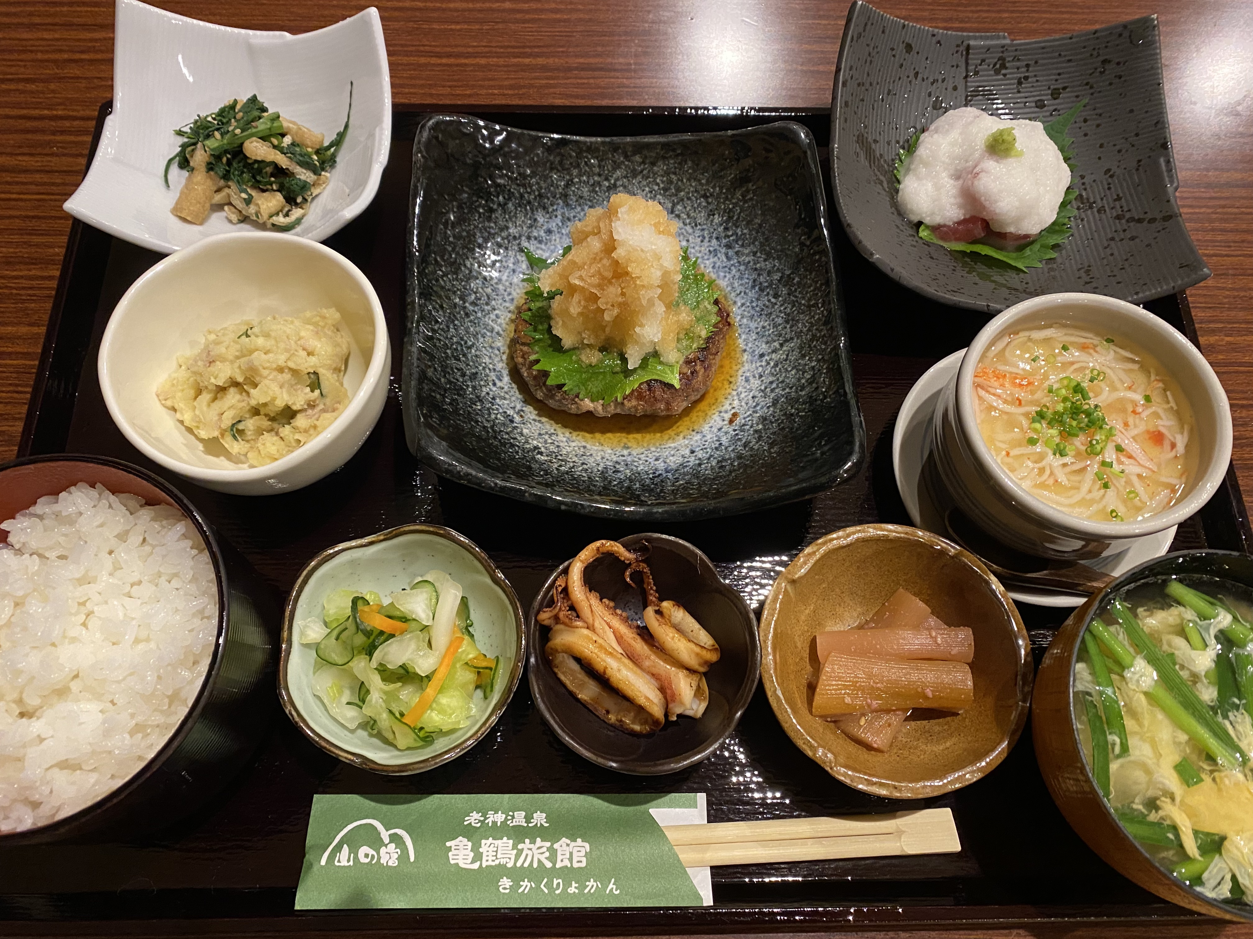 平日夕食（和風ハンバーグ）