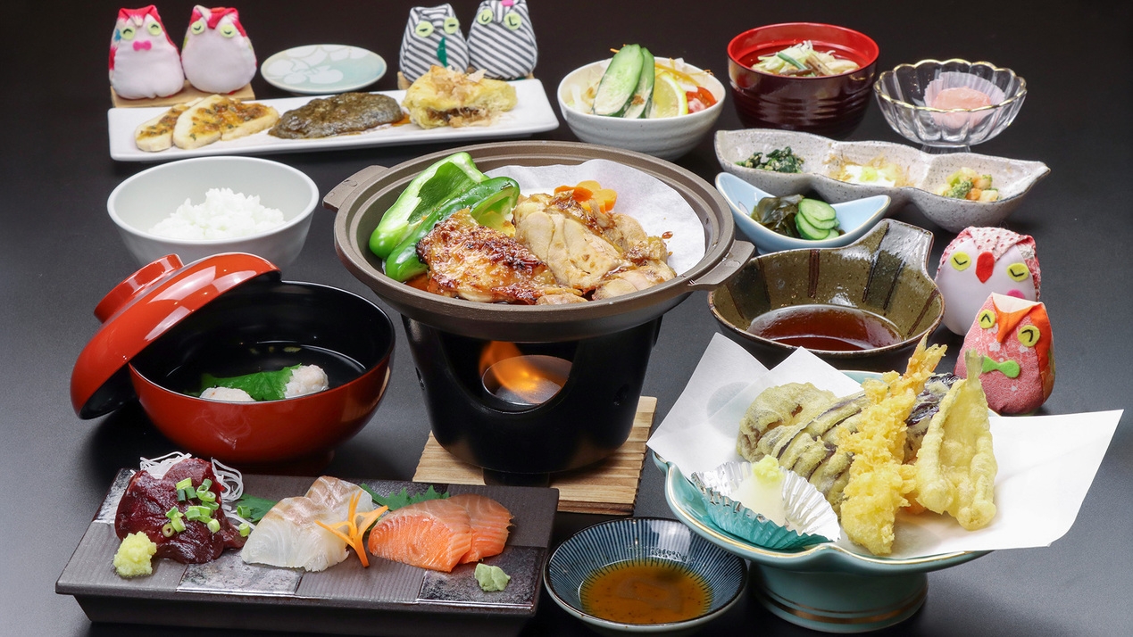 【2食付/葛尾鶏御膳】旨みあふれる地元ブランド食材◆葛尾ハーブ鶏満喫プラン