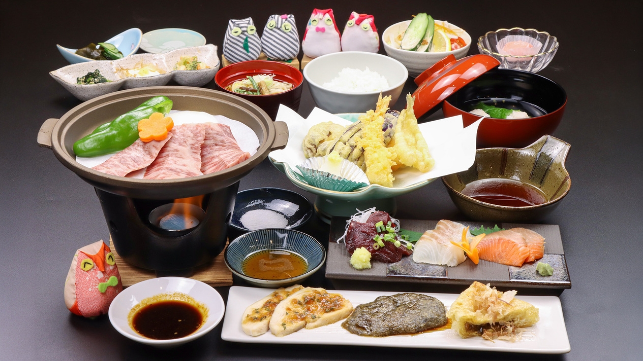 【2食付/歩御膳】葛尾村産黒毛和牛と旬の味覚を堪能する〜ワンランク上の贅沢プラン〜