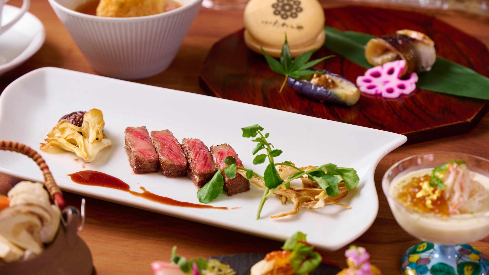 【和フレンチ懐石（春）】＜1日3組限定＞旅館で味わうフレンチジャポネ 〜加賀ガストロノミー体験〜