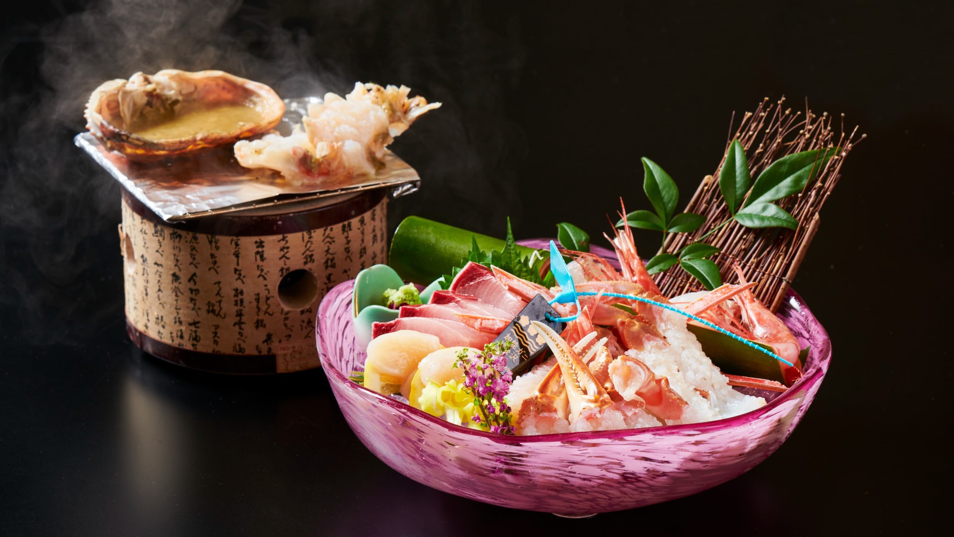 【メインを選べる・加能ガニ会席】＜地かに1杯付＞「茹で蟹orカニ刺し盛or宝楽焼」から1品チョイス！