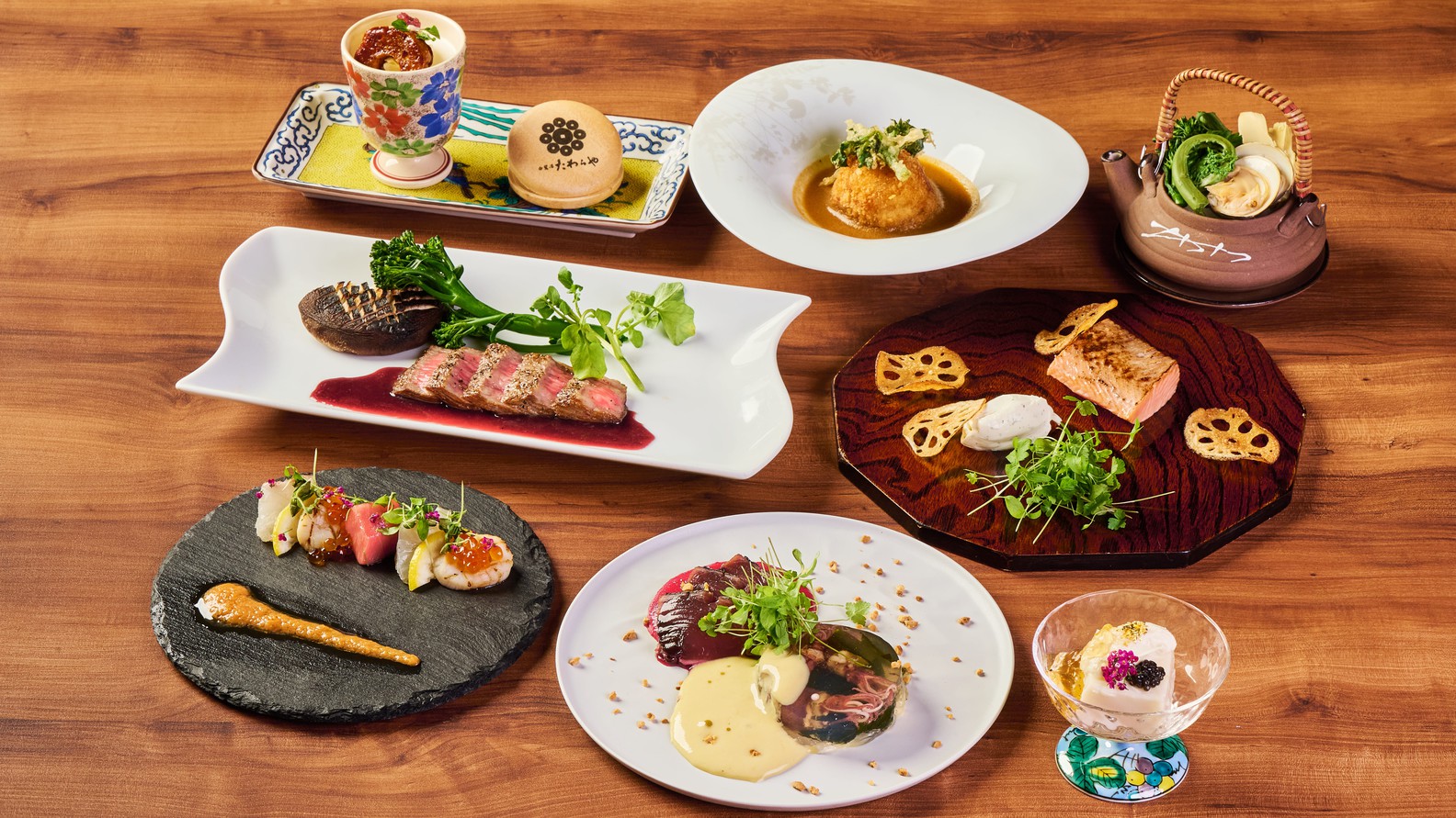 【和フレンチ懐石（春）】＜1日3組限定＞旅館で味わうフレンチジャポネ 〜加賀ガストロノミー体験〜