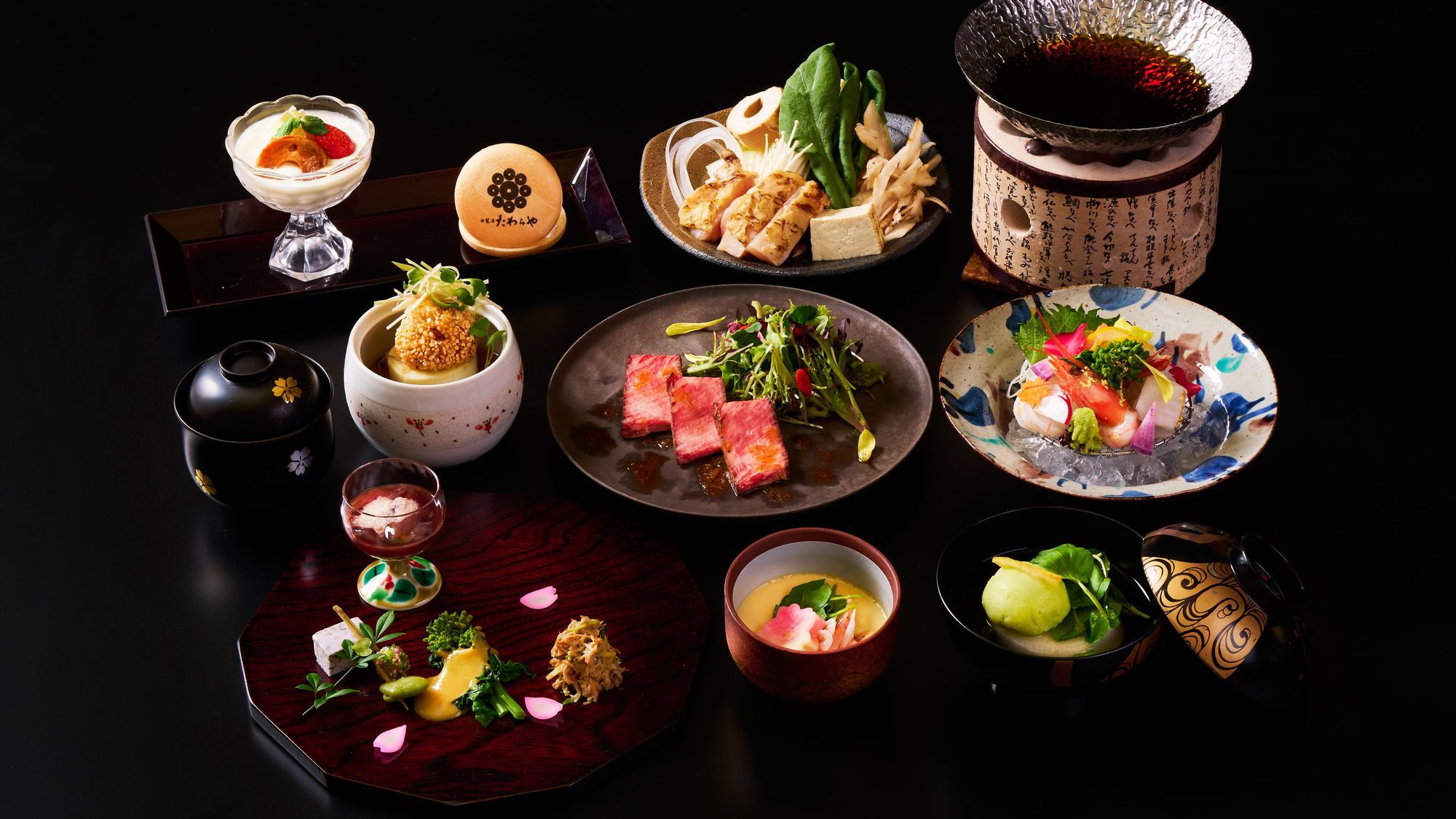 【四季の加賀会席（春献立）】＜スタンダード＞迷ったらコレ！能登牛や北陸の鮮魚、郷土の旬味を愉しむ
