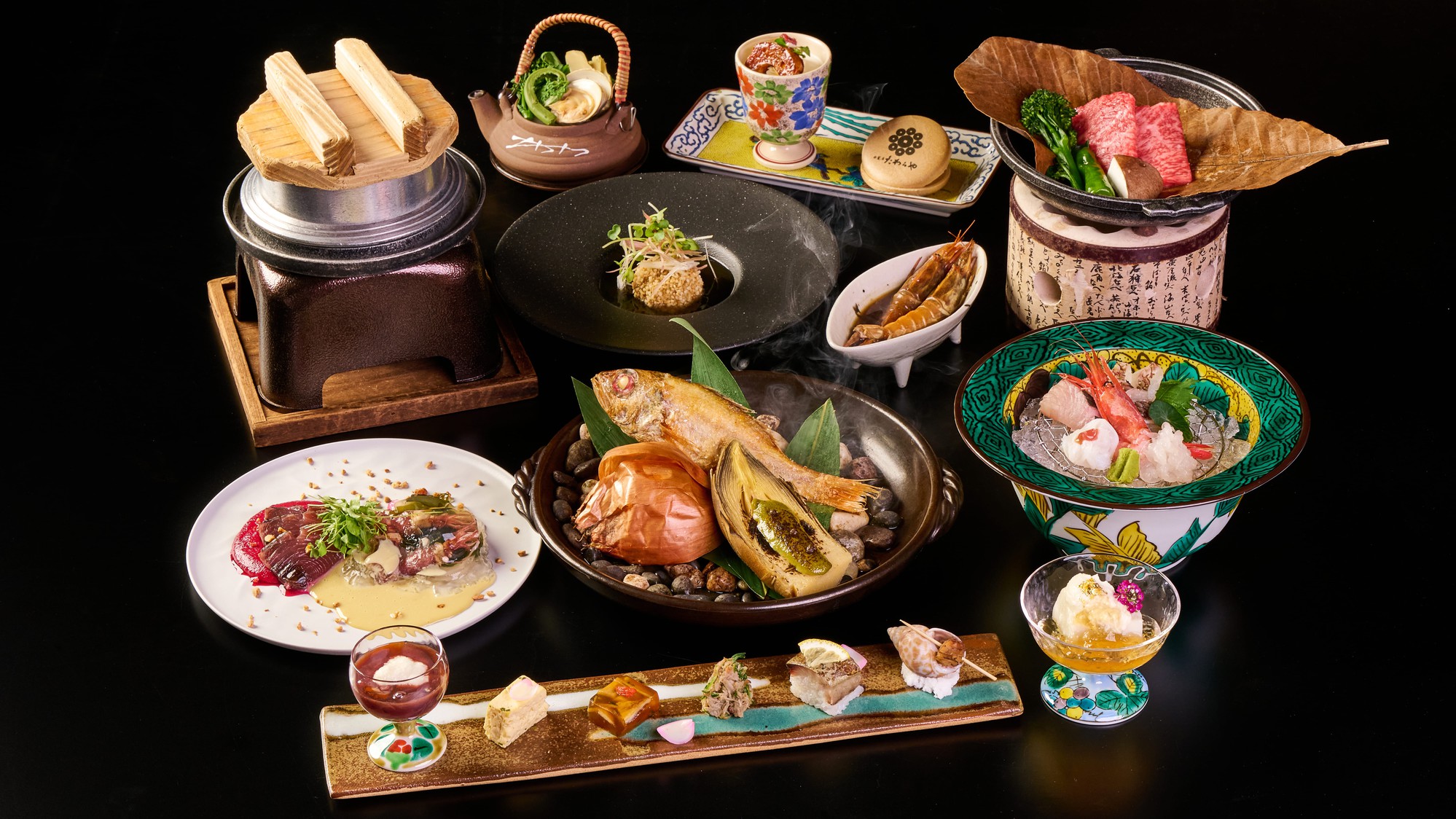 【最高ランク懐石(春)】<スペシャル>地海老食べ比べなど春の北陸海鮮や能登牛を愉しむ極上加賀料理