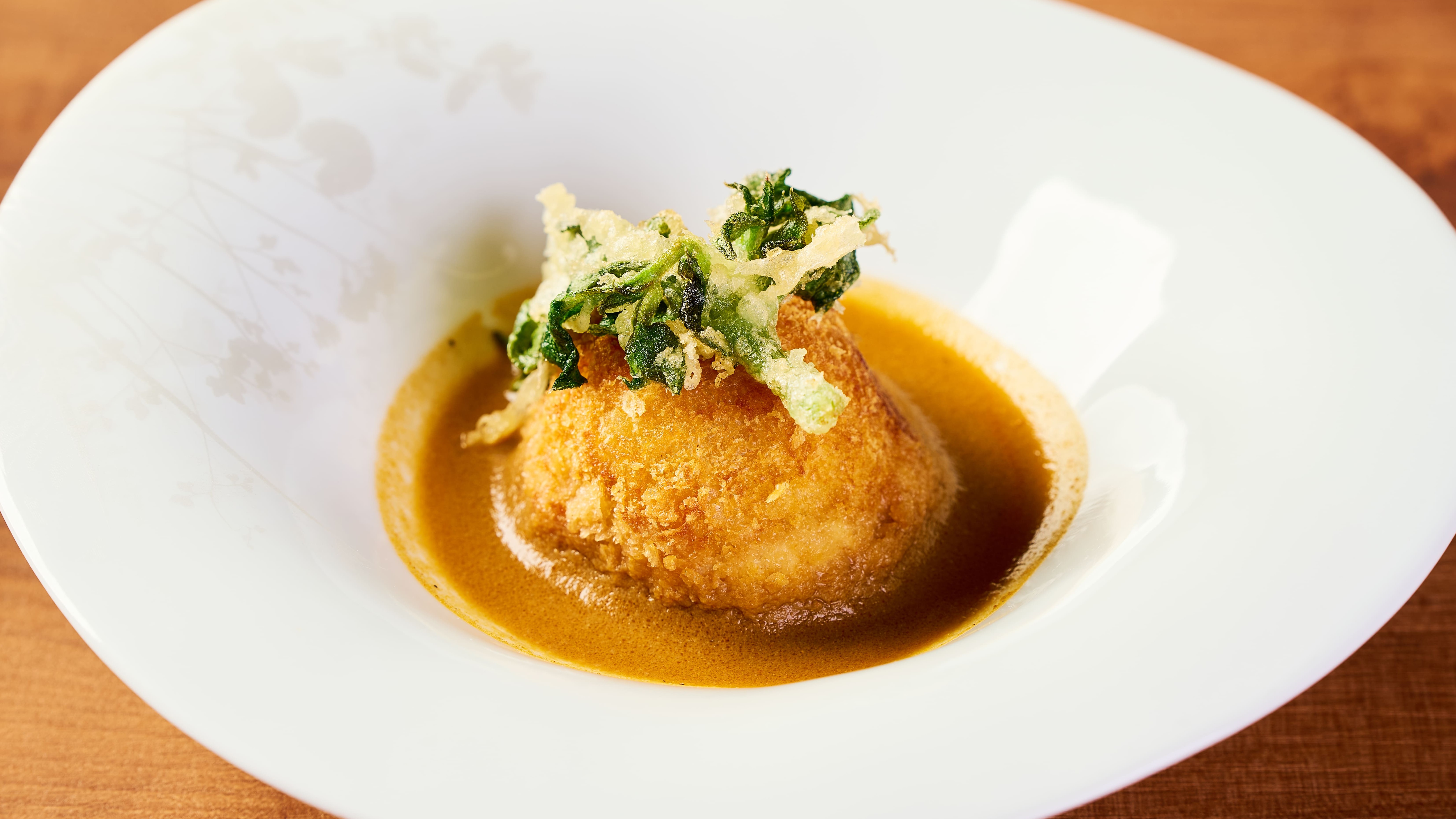 【和フレンチ懐石（春）】～フォアグラ入りリゾット　ガス海老のビスク仕立て～