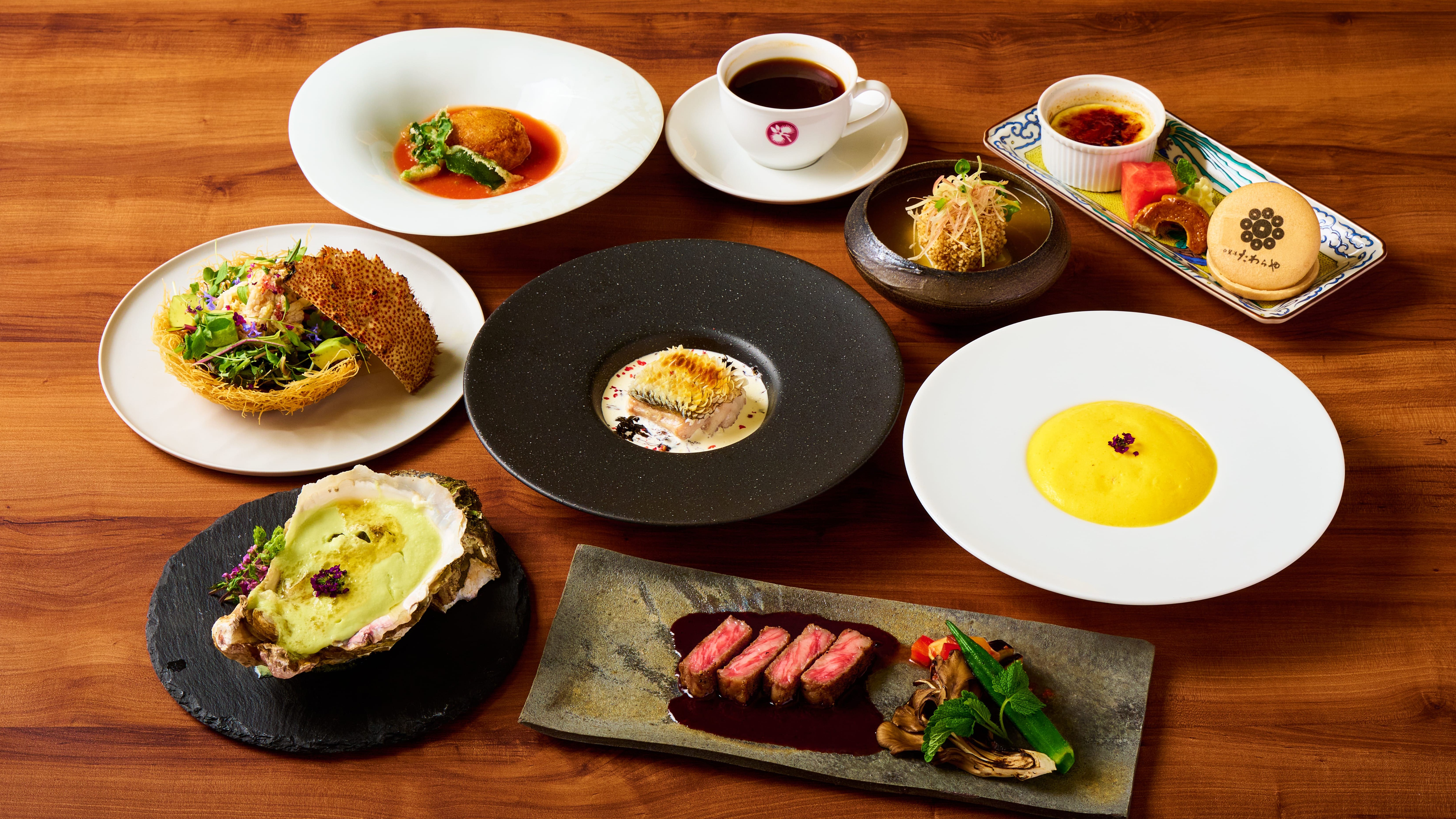 【和フレンチ懐石（夏）】＜1日3組限定＞旅館で味わうフレンチジャポネ ～加賀ガストロノミー体験～