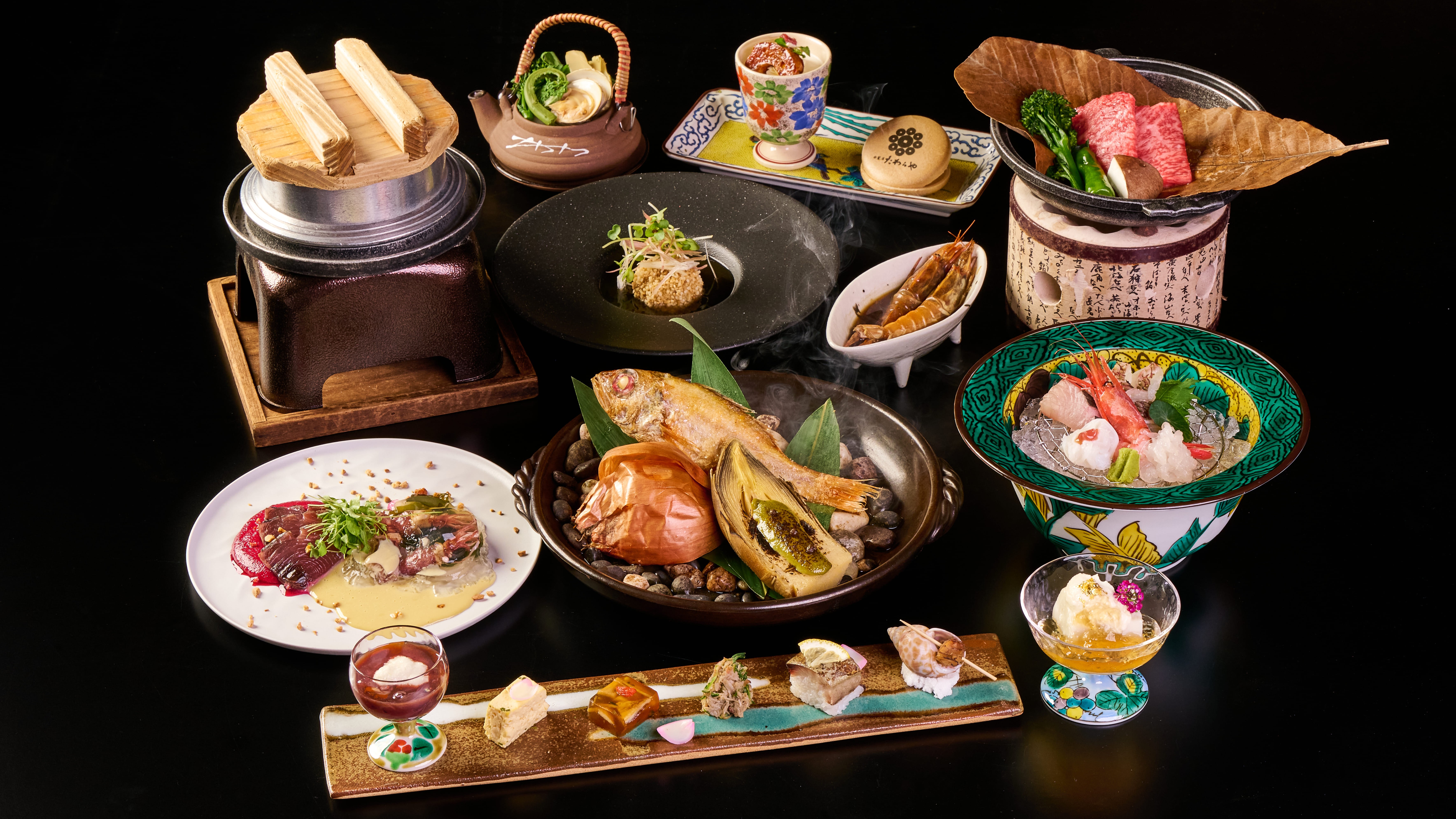 【最高ランク懐石（春）】＜スペシャル＞地海老食べ比べなど春の北陸海鮮や能登牛を愉しむ極上加賀料理