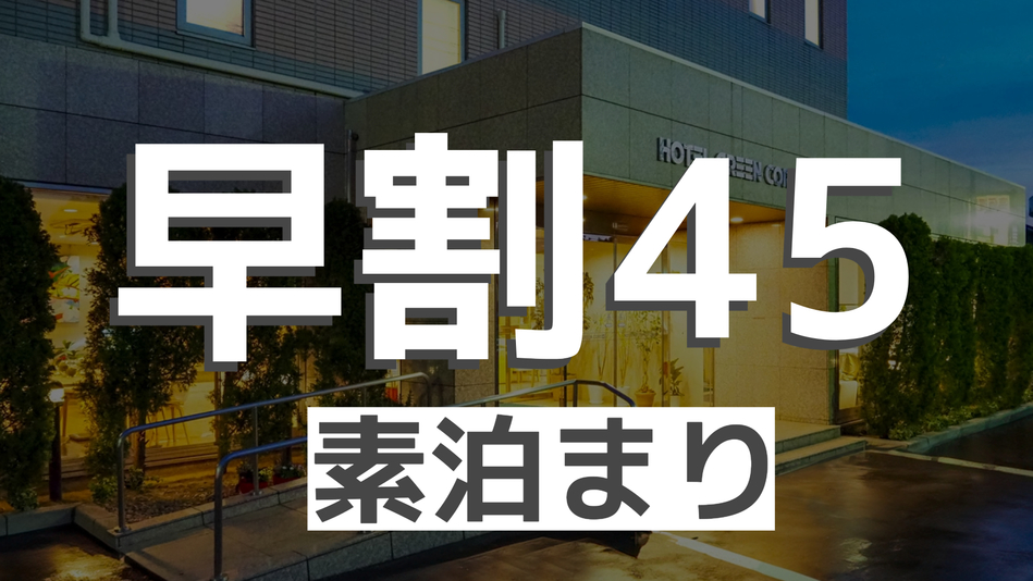 【早割45・素泊まり】早めの予約でお得ステイ