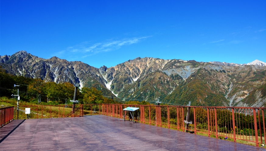 ゴンドラ ”テレキャビン”山頂アルプス平駅の展望台