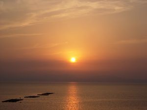 橘湾に沈む夕日