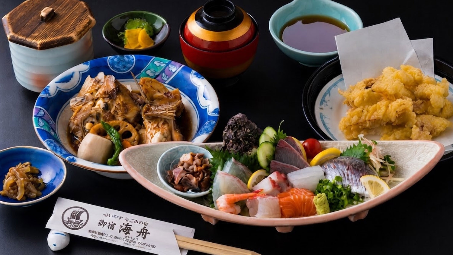 【期間限定★お得】豪華お刺身×名物あらだき×ゲソ天付き御膳【※烏賊は付いてません】