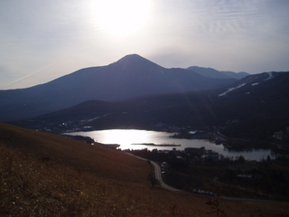 白樺湖の全景