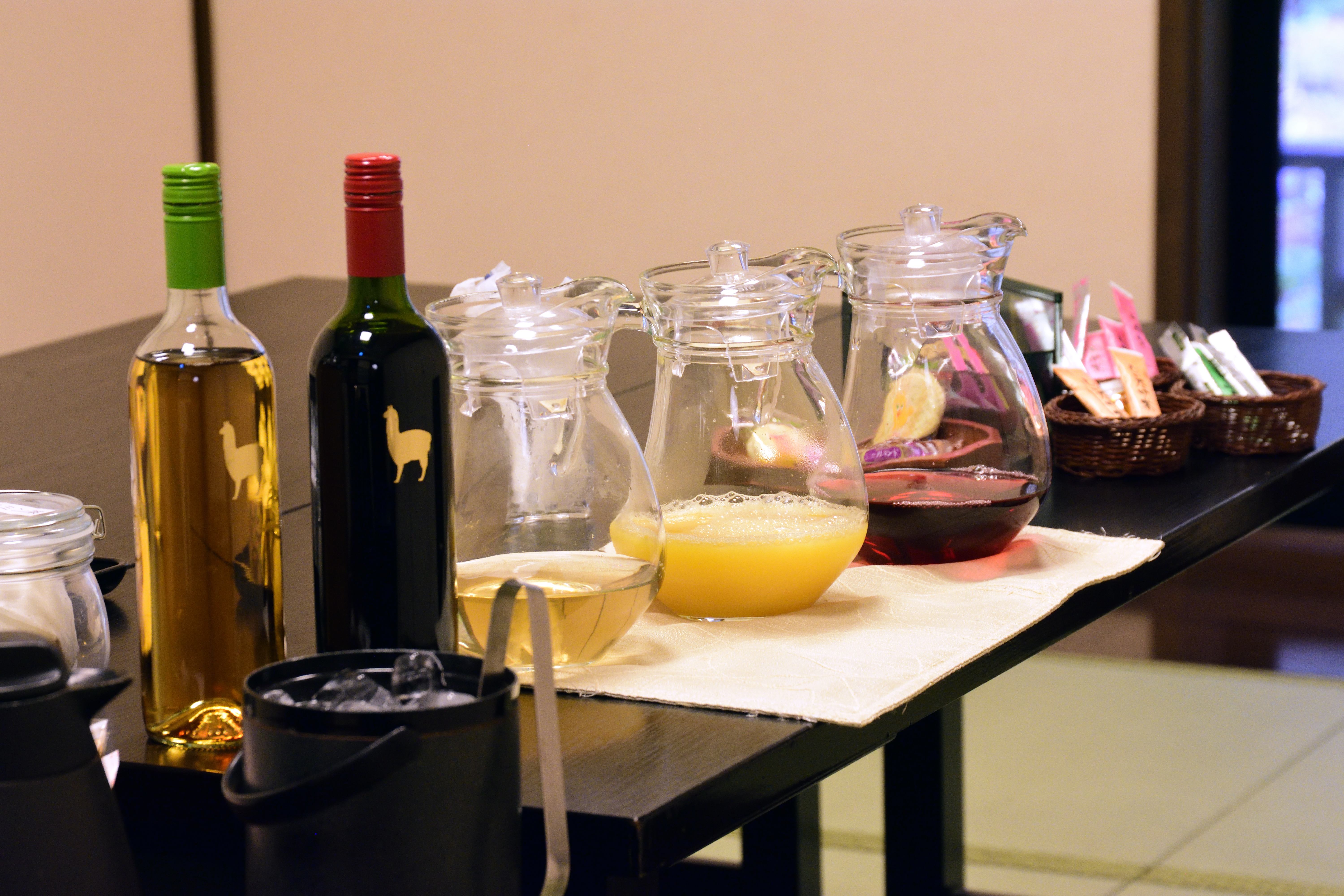 夕方５時まで利用できるフリードリンク