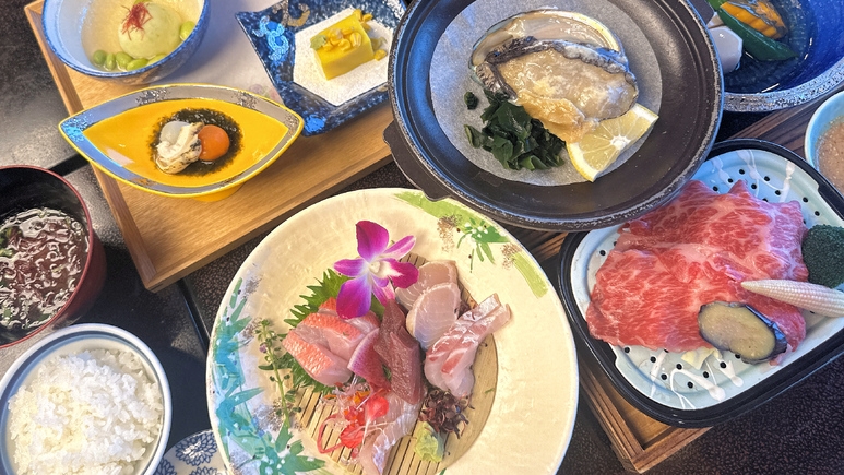 【海の幸満喫】銚子つりきんめ・活あわび踊り焼き・旬魚お造りを堪能するグレードアップ会席／1泊2食